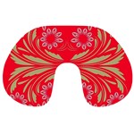 Folk flowers print Floral pattern Ethnic art Travel Neck Pillow Front