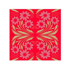 Folk Flowers Print Floral Pattern Ethnic Art Square Satin Scarf (30  X 30 ) by Eskimos