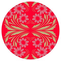 Folk Flowers Print Floral Pattern Ethnic Art Round Trivet