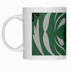 Folk Flowers Print Floral Pattern Ethnic Art White Mug by Eskimos