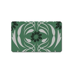 Folk Flowers Print Floral Pattern Ethnic Art Magnet (name Card) by Eskimos