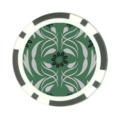 Folk Flowers Print Floral Pattern Ethnic Art Poker Chip Card Guard (10 Pack) by Eskimos