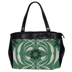 Folk Flowers Print Floral Pattern Ethnic Art Oversize Office Handbag (2 Sides) by Eskimos