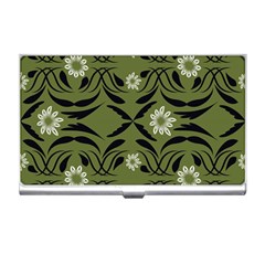 Folk flowers print Floral pattern Ethnic art Business Card Holder