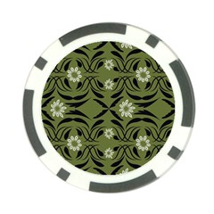 Folk Flowers Print Floral Pattern Ethnic Art Poker Chip Card Guard (10 Pack) by Eskimos