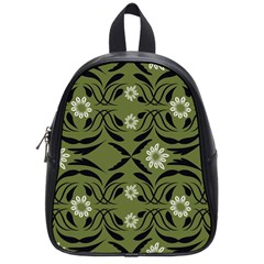 Folk Flowers Print Floral Pattern Ethnic Art School Bag (small) by Eskimos