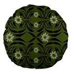 Folk flowers print Floral pattern Ethnic art Large 18  Premium Round Cushions Front