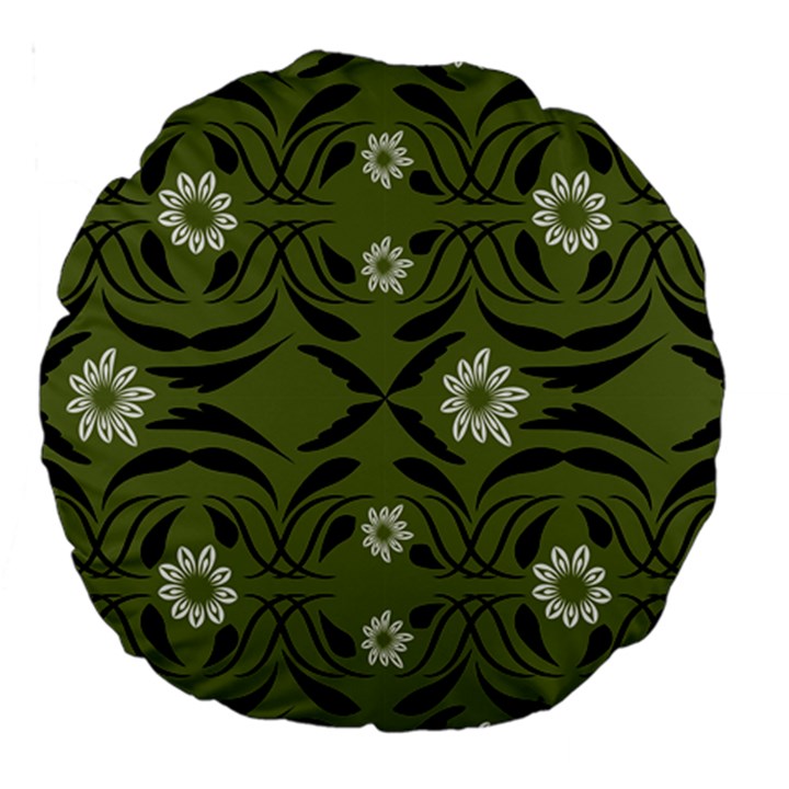 Folk flowers print Floral pattern Ethnic art Large 18  Premium Round Cushions