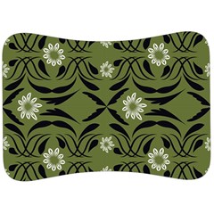 Folk Flowers Print Floral Pattern Ethnic Art Velour Seat Head Rest Cushion by Eskimos