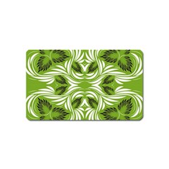 Folk Flowers Print Floral Pattern Ethnic Art Magnet (name Card) by Eskimos