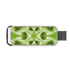 Folk Flowers Print Floral Pattern Ethnic Art Portable Usb Flash (one Side) by Eskimos