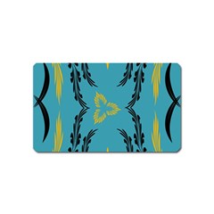 Folk Flowers Print Floral Pattern Ethnic Art Magnet (name Card) by Eskimos