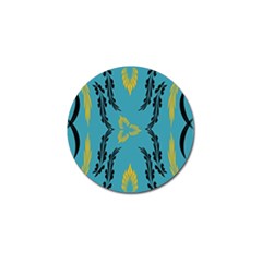 Folk Flowers Print Floral Pattern Ethnic Art Golf Ball Marker (4 Pack) by Eskimos