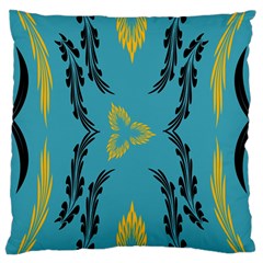 Folk Flowers Print Floral Pattern Ethnic Art Large Cushion Case (one Side) by Eskimos