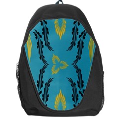 Folk Flowers Print Floral Pattern Ethnic Art Backpack Bag by Eskimos