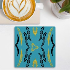 Folk Flowers Print Floral Pattern Ethnic Art Uv Print Square Tile Coaster  by Eskimos