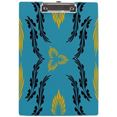 Folk Flowers Print Floral Pattern Ethnic Art A4 Clipboard