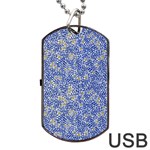 Uruguay Flag Motif Pattern Dog Tag USB Flash (Two Sides) Back