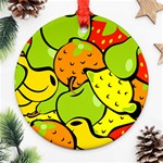 Fruit Food Wallpaper Ornament (Round) Front