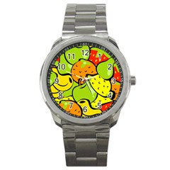 Fruit Food Wallpaper Sport Metal Watch by Dutashop