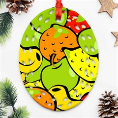 Fruit Food Wallpaper Ornament (oval Filigree)