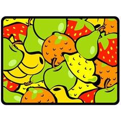 Fruit Food Wallpaper Double Sided Fleece Blanket (large)  by Dutashop