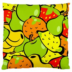 Fruit Food Wallpaper Large Flano Cushion Case (one Side) by Dutashop