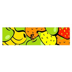 Fruit Food Wallpaper Oblong Satin Scarf (16  X 60 ) by Dutashop