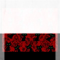 Halloween Goth Cat Pattern in Blood Red Rectangular Jigsaw Puzzl