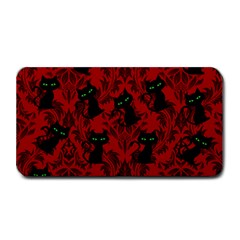 Halloween Goth Cat Pattern In Blood Red Medium Bar Mats by NerdySparkleGoth