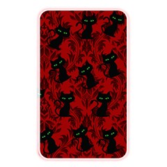 Halloween Goth Cat Pattern in Blood Red Memory Card Reader (Rectangular)