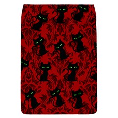 Halloween Goth Cat Pattern In Blood Red Removable Flap Cover (s) by NerdySparkleGoth