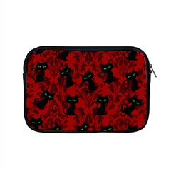 Halloween Goth Cat Pattern in Blood Red Apple MacBook Pro 15  Zipper Case