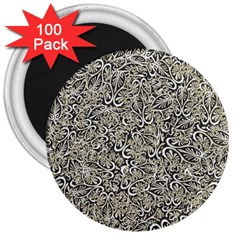 Intricate Ornate Pattern 3  Magnets (100 Pack) by dflcprintsclothing