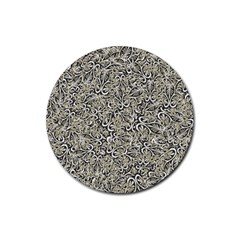 Intricate Ornate Pattern Rubber Coaster (round)