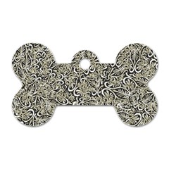 Intricate Ornate Pattern Dog Tag Bone (two Sides) by dflcprintsclothing