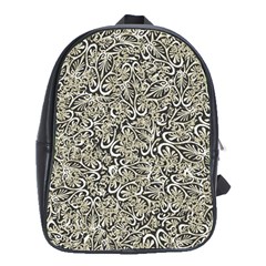 Intricate Ornate Pattern School Bag (xl) by dflcprintsclothing