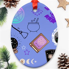 Pastel Goth Witch Blue Ornament (oval) by NerdySparkleGoth