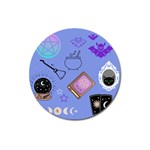 Pastel Goth Witch Blue Magnet 3  (Round) Front