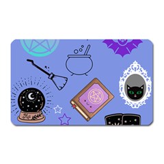 Pastel Goth Witch Blue Magnet (rectangular) by NerdySparkleGoth