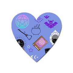 Pastel Goth Witch Blue Heart Magnet by NerdySparkleGoth