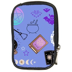 Pastel Goth Witch Blue Compact Camera Leather Case by NerdySparkleGoth