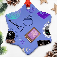 Pastel Goth Witch Blue Ornament (snowflake) by NerdySparkleGoth