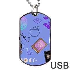 Pastel Goth Witch Blue Dog Tag Usb Flash (one Side) by NerdySparkleGoth