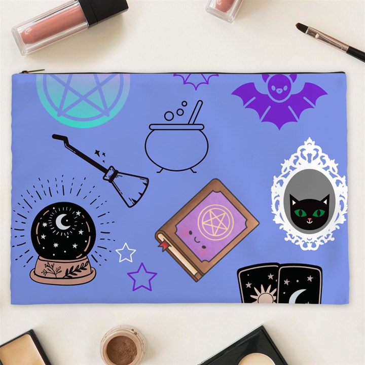 Pastel Goth Witch Blue Cosmetic Bag (XXL)