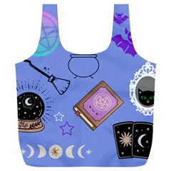 Pastel Goth Witch Blue Full Print Recycle Bag (xxl) by NerdySparkleGoth