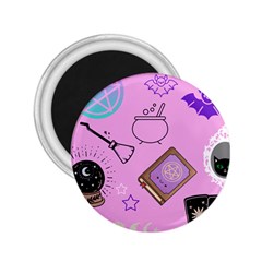 Pastel Goth Witch Pink 2 25  Magnets by NerdySparkleGoth