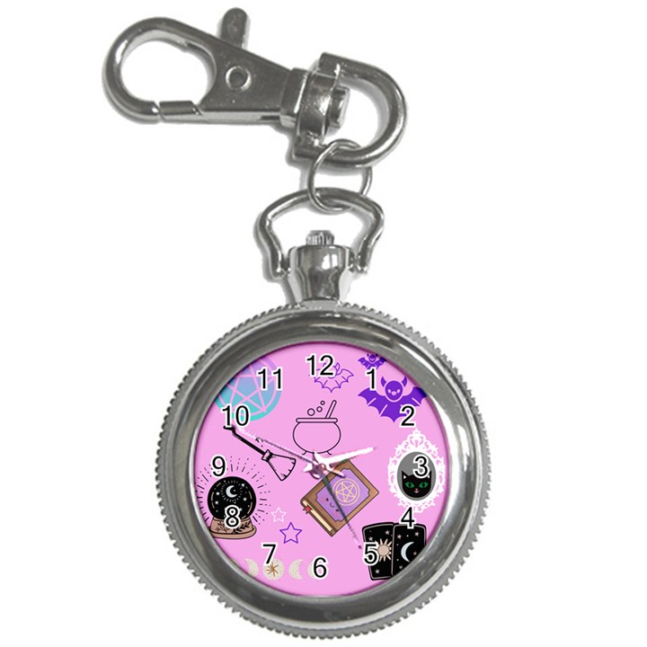 Pastel Goth Witch Pink Key Chain Watches