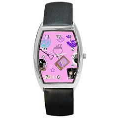 Pastel Goth Witch Pink Barrel Style Metal Watch by NerdySparkleGoth