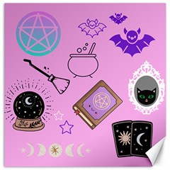 Pastel Goth Witch Pink Canvas 12  X 12  by NerdySparkleGoth